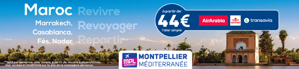 Montpellier aeroport vols destinations directs montpellier/maroc